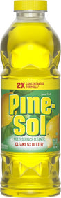 Pine-Sol 10041294601549 Multi-Surface Cleaner and Disinfectant, 24 oz Bottle, Liquid, Fresh Lemon, Pack of 12