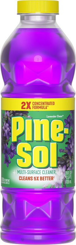 Pine-Sol 10041294601532 Multi-Surface Cleaner and Disinfectant, 24 oz Bottle, Liquid, Lavender Clean, Pack of 12