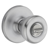 Kwikset 300T26D 6AL RCS Privacy Door Knob, 1-7/8 in Dia Knob, Metal, Satin Chrome