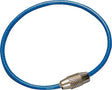 Hy-Ko KC123 Key Ring, 5-1/2 in L x 2-3/4 in W x 1/4 in H Dimensions, Nylon-Coated, Cable-Lock, Pack of 5