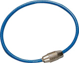 Hy-Ko KC123 Key Ring, 5-1/2 in L x 2-3/4 in W x 1/4 in H Dimensions, Nylon-Coated, Cable-Lock, Pack of 5