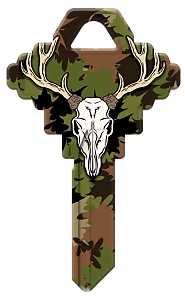 SC1 KEYBLANK DEER W/CAMOUFLG, Pack of 5
