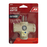 Ace Grounded 3 outlets Adapter 1 pk