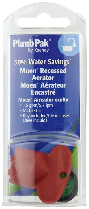 Plumb Pak PP800-224LF Faucet Aerator, M21.5 x 1.5, Plastic, 1.5 gpm