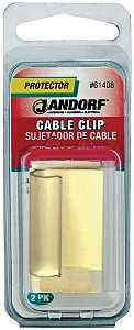 Jandorf 61408 J-Shape Cable Clip, Clamping Range: 1/4 in, PVC, Clear