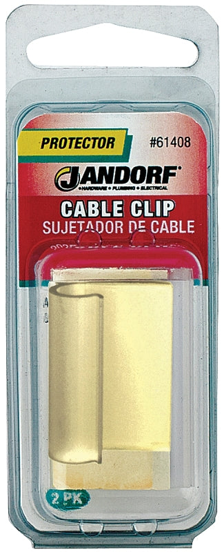 Jandorf 61408 J-Shape Cable Clip, Clamping Range: 1/4 in, PVC, Clear