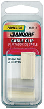 Jandorf 61411 J-Shape Cable Clip, Clamping Range: 1/8 in, PVC, Clear
