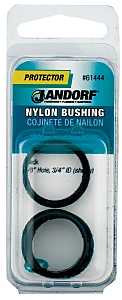 Jandorf 61444 Conduit Bushing, Nylon, Black, 3/4 in Dia Panel Hole, 1/4 in Thick Panel