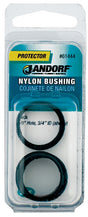 Jandorf 61444 Conduit Bushing, Nylon, Black, 3/4 in Dia Panel Hole, 1/4 in Thick Panel