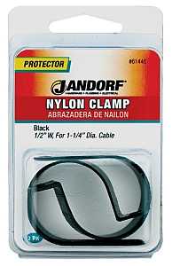 Jandorf 61446 Cable Clamp, 1-1/4 in Max Bundle Dia, 1/2 in W, Nylon, Black