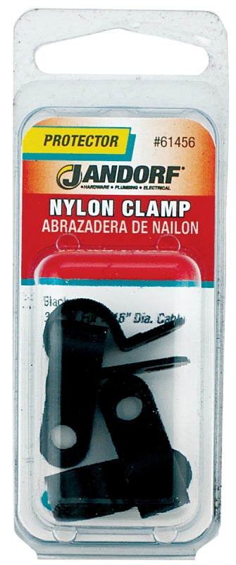 Jandorf 61456 Cable Clamp, 7/16 in Max Bundle Dia, 3/8 in W, Nylon, Black
