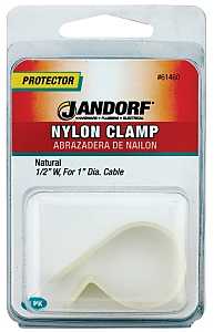 Jandorf 61460 Cable Clamp, 1 in Max Bundle Dia, 1/2 in W, Nylon, Natural