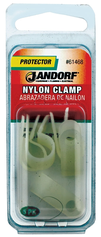 Jandorf 61468 Cable Clamp, 3/8 in Max Bundle Dia, 3/8 in W, Nylon, Natural