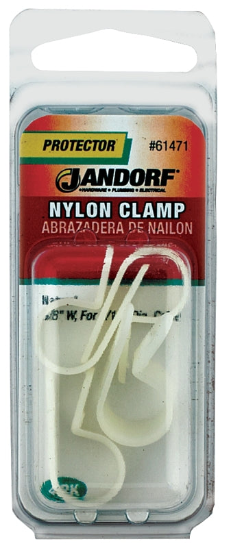 Jandorf 61471 Cable Clamp, 7/16 in Max Bundle Dia, 3/8 in W, Nylon, Natural