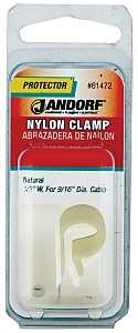 Jandorf 61472 Cable Clamp, 9/16 in Max Bundle Dia, 1/2 in W, Nylon, Natural
