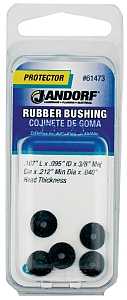 Jandorf 61473 Conduit Bushing, 0.095 in Dia Cable, Rubber, Black, 0.04 in Thick Panel
