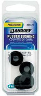 Jandorf 61476 Conduit Bushing, 1/4 in ID, 1/4 in Dia Cable, Rubber, Black, 3/16 in Thick Panel
