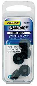 Jandorf 61477 Conduit Bushing, 3/16 in Dia Cable, Rubber, Black, 3/16 in Thick Panel