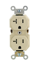 Leviton 20 amps 125 V Duplex Ivory Outlet 5-20R 1 pk