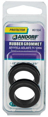 Jandorf 61504 Grommet, 3/4 in ID, 1-1/8 in OD, Rubber, Black, 5/16 in Thick Panel