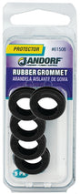 Jandorf 61506 Grommet, 7/16 in ID, 3/4 in OD, Rubber, Black, 1/4 in Thick Panel