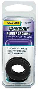 Jandorf 61508 Grommet, 5/8 in ID, 1-1/8 in OD, Rubber, Black, 3/8 in Thick Panel