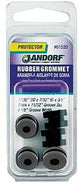 Jandorf 61520 Grommet, 7/32 in ID, 17/32 in OD, Rubber, Black, 3/8 in Thick Panel