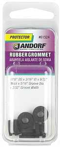 Jandorf 61524 Grommet, 3/16 in ID, 7/16 in OD, Rubber, Black, 9/32 in Thick Panel