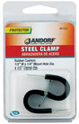 Jandorf 61527 Cushion Clamp, 1/2 in Max Bundle Dia, 1/2 in W, Rubber/Steel, Black