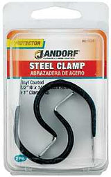 Jandorf 61534 Loom Clamp, 1 in Max Bundle Dia, 1/2 in W, Steel/Vinyl, Black