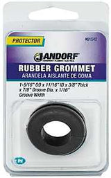 Jandorf 61542 Grommet, 11/16 in ID, 1-5/16 in OD, Rubber, Black, 3/8 in Thick Panel