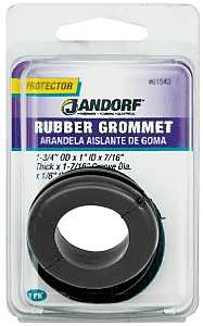 Jandorf 61543 Grommet, 1 in ID, 1-3/4 in OD, Rubber, Black, 7/16 in Thick Panel