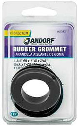 Jandorf 61543 Grommet, 1 in ID, 1-3/4 in OD, Rubber, Black, 7/16 in Thick Panel