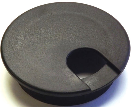 Jandorf 61607 Desk Grommet, 2-1/2 in Dia Cable, Polystyrene, Black