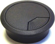 Jandorf 61610 Desk Grommet, 2-3/8 in Dia Cable, ABS, Black