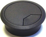 Jandorf 61610 Desk Grommet, 2-3/8 in Dia Cable, ABS, Black