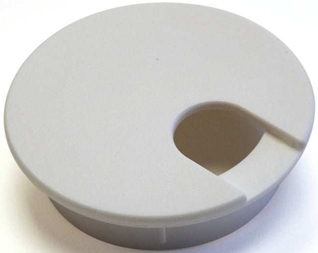 Jandorf 61625 Desk Grommet, 2-1/2 in Dia Cable, Polystyrene, Pure White