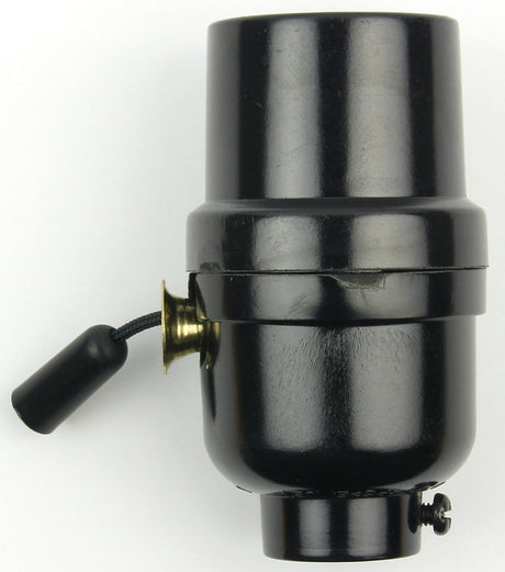 Jandorf 60532 Pull Chain Lamp Socket, 3-Way, 250 V, 250 W, Phenolic Housing Material, Black