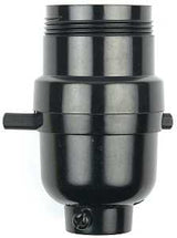 Jandorf 60535 Lamp Socket, On/Off Push Through, 1/2 Threaded Top Dimensions, 250 V, 660 W, Phenolic Housing Material