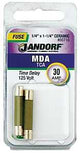Jandorf 60710 Time Delay Fuse, 30 A, 125 VDC, 1500 A, 10 kA Interrupt, Ceramic Body