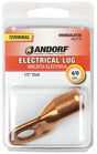 Jandorf 60778 Electrical Lug, 4/0 AWG Wire, 1/2 in Stud, Copper Contact, Brown