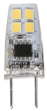 Feit Electric BP20G8/830/LED LED Bulb, Specialty, 170 Lumens, 2 W, T4 Lamp, 20 W Equivalent, G8 Lamp Base, Dimmable