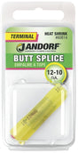 Jandorf 60814 Butt Splice Connector, 12 to 10 AWG Wire, Copper Contact, Yellow