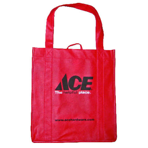 Ace 13-1/2 in. H X 12-1/2 in. W X 14 in. L Reusable Shopping Bag, Pack of 50