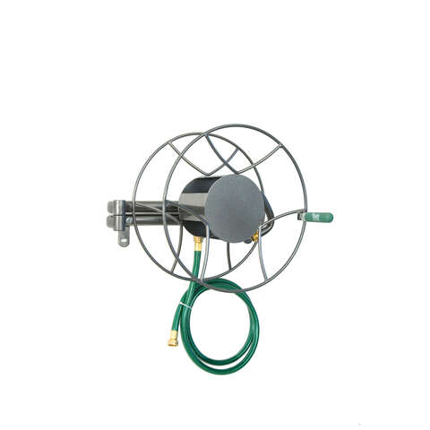 Yard Butler 100 ft. Gray Wall Mounted Hose Reel