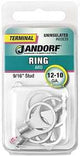 Jandorf 60839 Ring Terminal, 12 to 10 AWG Wire, 9/16 in Stud, Copper Contact