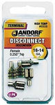 Jandorf 60938 Disconnect Terminal, 16 to 14 AWG Wire, 5/PK