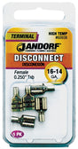 Jandorf 60938 Disconnect Terminal, 16 to 14 AWG Wire, 5/PK