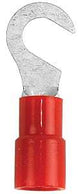 Jandorf 60959 Hook Terminal, 22 to 18 AWG Wire, #10 Stud, Vinyl Insulation, Red