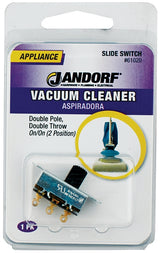 Jandorf 61020 Slide Switch, DPDT, Tab Terminal, 3 A, 125 V